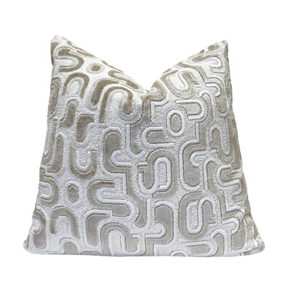 Retro Graphic Velvet Throw Pillow Cover