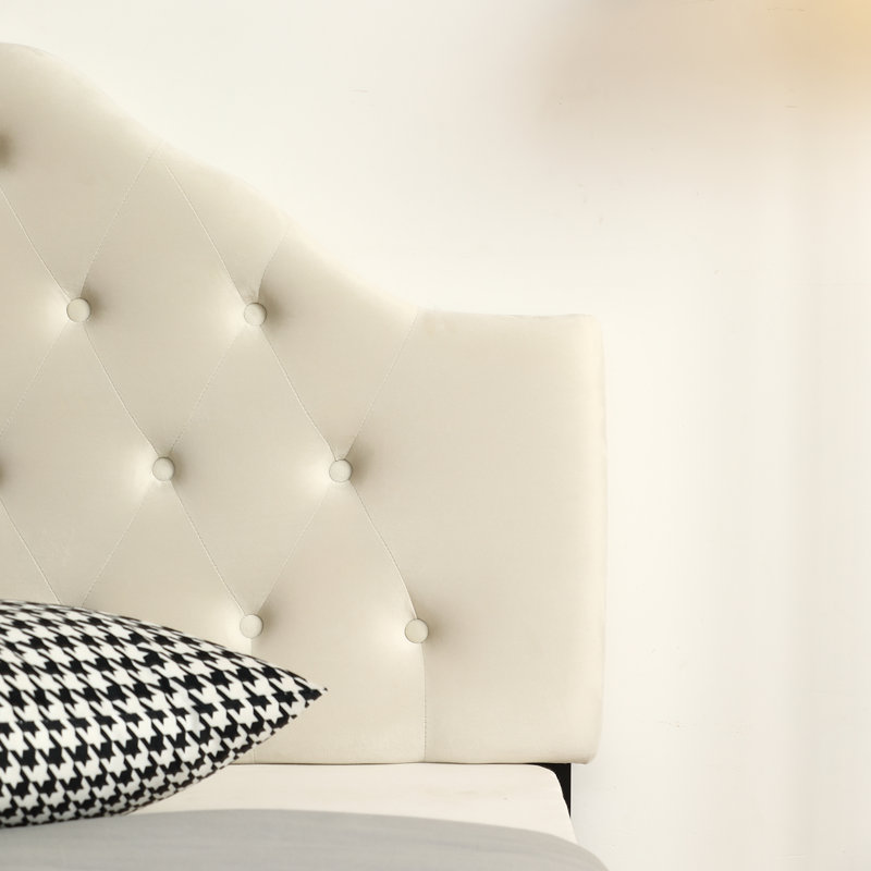 Tête de lit à tête douce en fer blanc, Simple