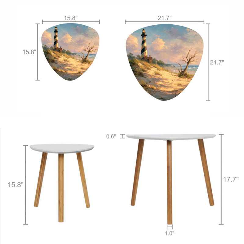 Ensemble de 2 tables basses gigognes Triangle
