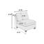 Meuble de salon modulaire moderne en tissu chenille sans accoudoirs 1pc-1213338212