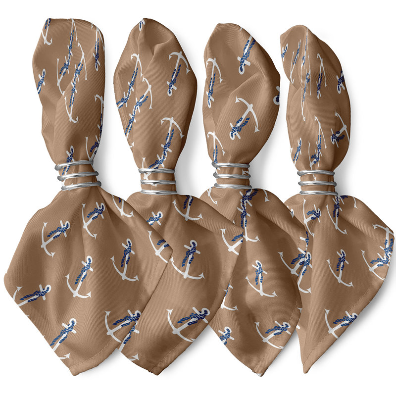 Harp Polyester Square Napkin, Brown