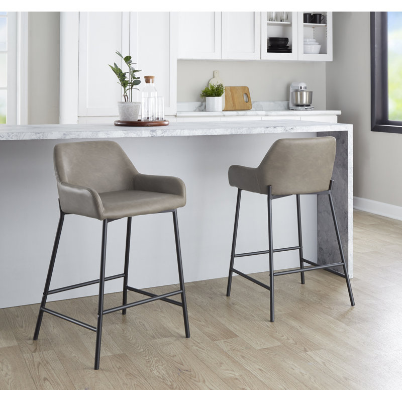 Tabouret de comptoir 24,75 po Greely, Gris