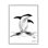 Adorable pingouin sur un monticule de neige, oiseau tuxedo arctique par Daphne Polselli - reproduction d'art sur cadre flottant