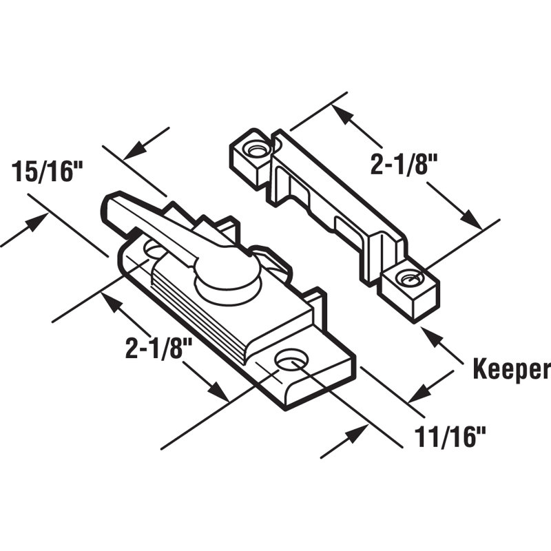 Serrure de fenêtre à fenêtre avec œillets Aluminium Prime-Line