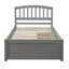 Base de lit plateforme en bois avec deux tiroirs et tête de lit-1039671192