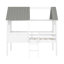 Lit simple avec deux fenêtres latérales - stable et bois de pin gris blanc pour créer un espace de rêve pour le bois massif