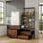 Includes A Mini Refrigerator Shelf, Baking Rack, And Adjustable Microwave/Refrigerator Shelf; Features A Power Outlet, Two Drawers, A Wooden Crate, And Wheels; All In One Storage Unit.