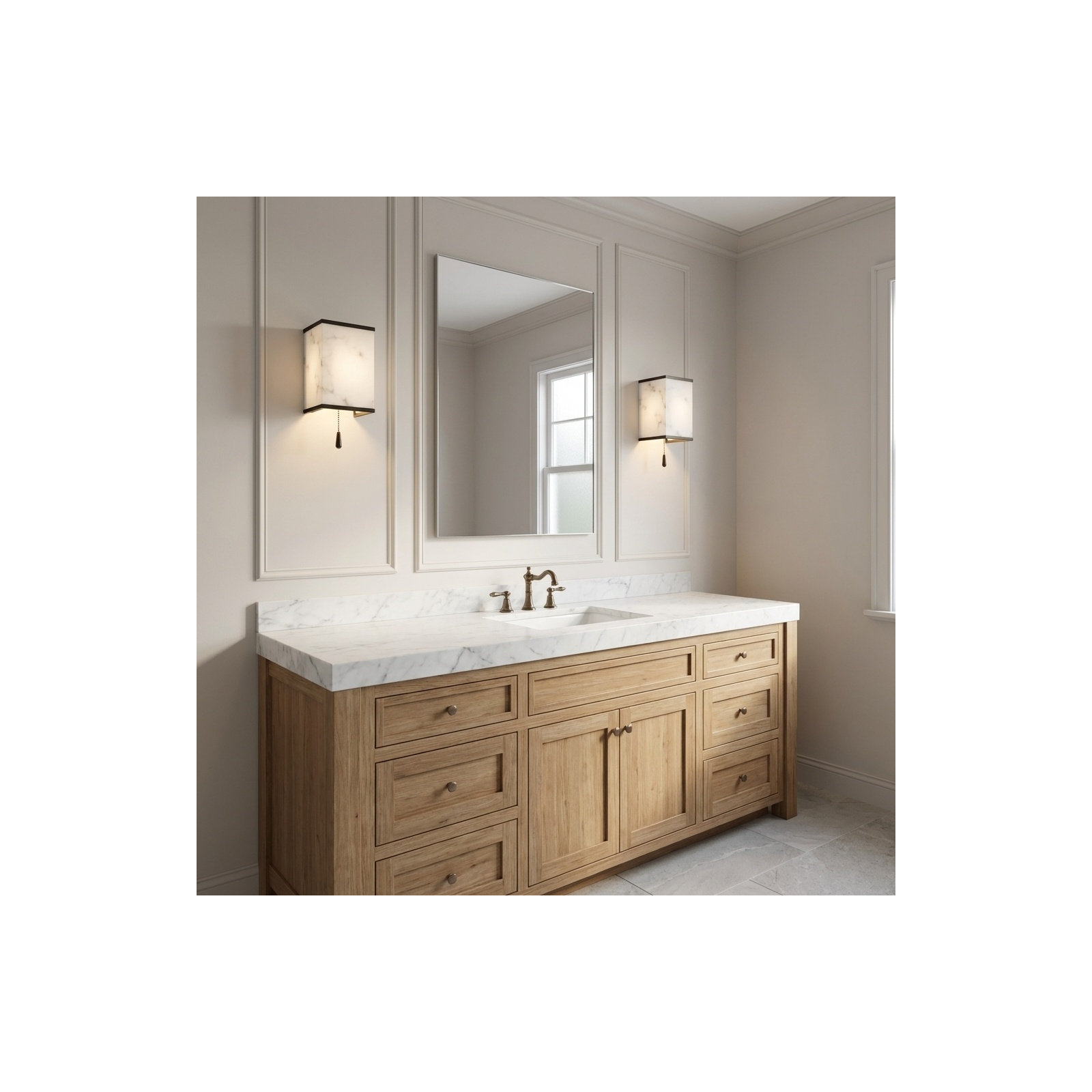 Whitley Vanity Light, Aged Iron, 8"H x 7" W x 4.4" D