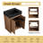 Quarnar 24''Freestanding Bathroom Vanity with Sink,Floor Standing Vanity with 2 Doors and Matte Black Resin Basin Sink Top-1331809355