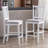 Chic Slat Back Wooden Counter Stools with Upholstered Seats-99343621-99343618