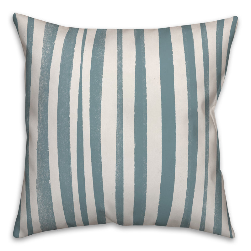  Coussin Zebra, 16 po x 1 po, Bleu