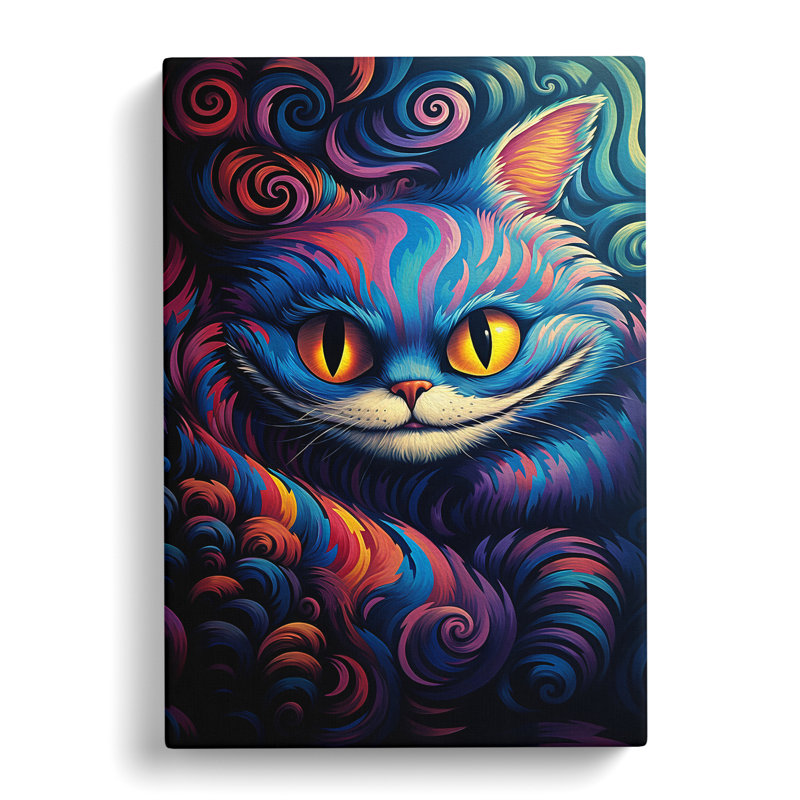 Cheshire Cat Op - Wrapped Canvas, 60cm H x 40cm W x 3cm D