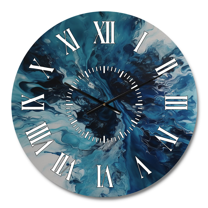 Horloge murale sarcelle et noir, Médium