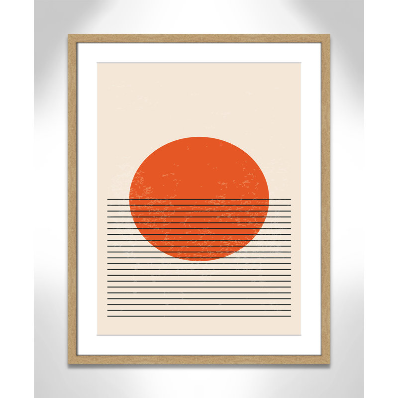 «Bright Minimal Series # 2» par Stanley, L 23,5 po x H 29,5 po, Matted Print, Naturel