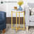 Modern Faux Marble Round Side Table Set Of 2, 2-piece 16 Inch Living Room End Table Accent Table Nightstand With Metal Frame For Bedroom, Small Spaces-1466501933
