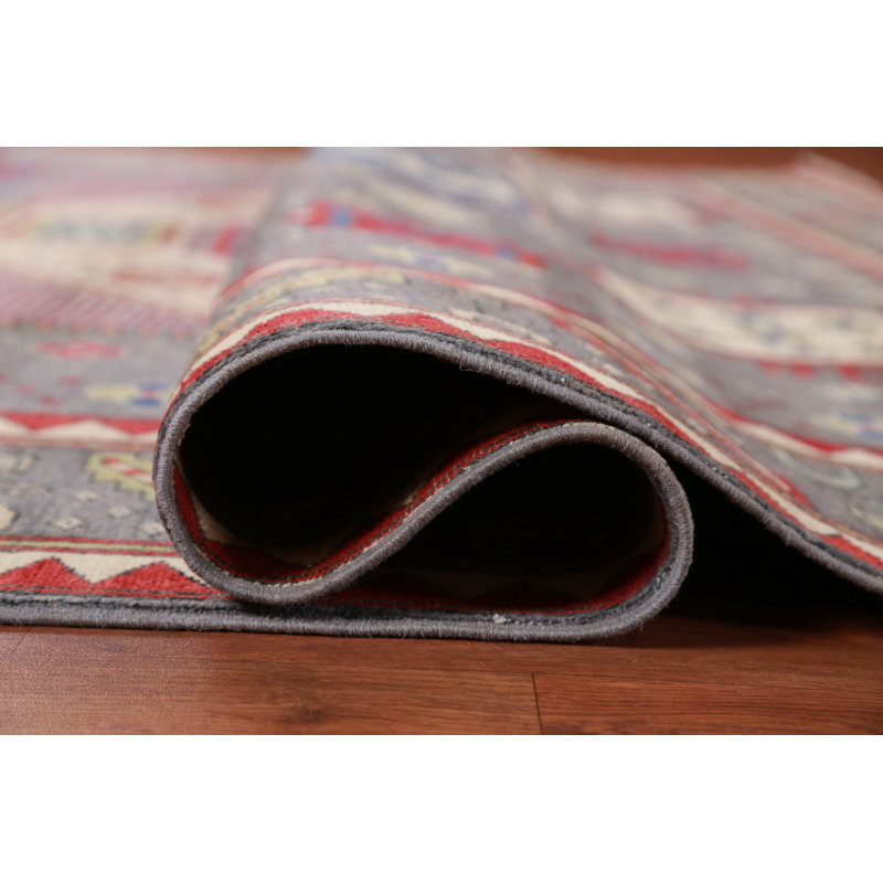 Handmade Wool Kazak Vegetable Dye Area Rug 8x10