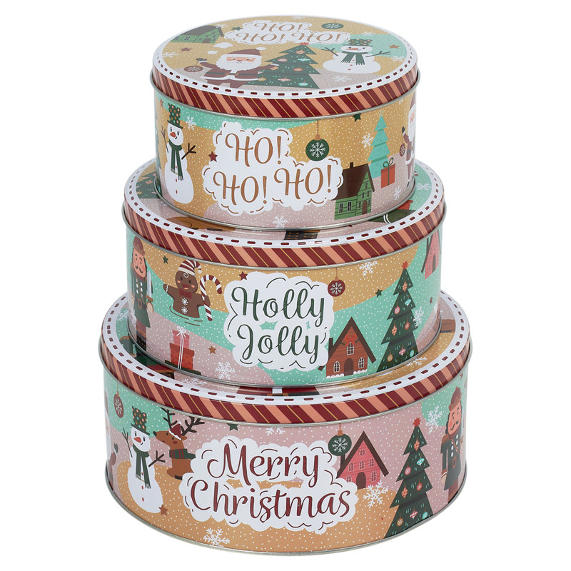 Tin Jar, Santa & Snowman