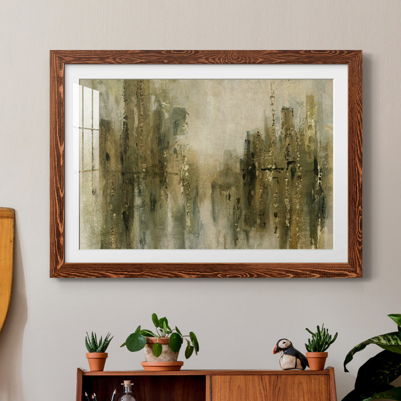 Gold City Shine - impression encadrée sur papier, H 37,5 po x l 27,5 po x P 1,5 po, Papier d'érable