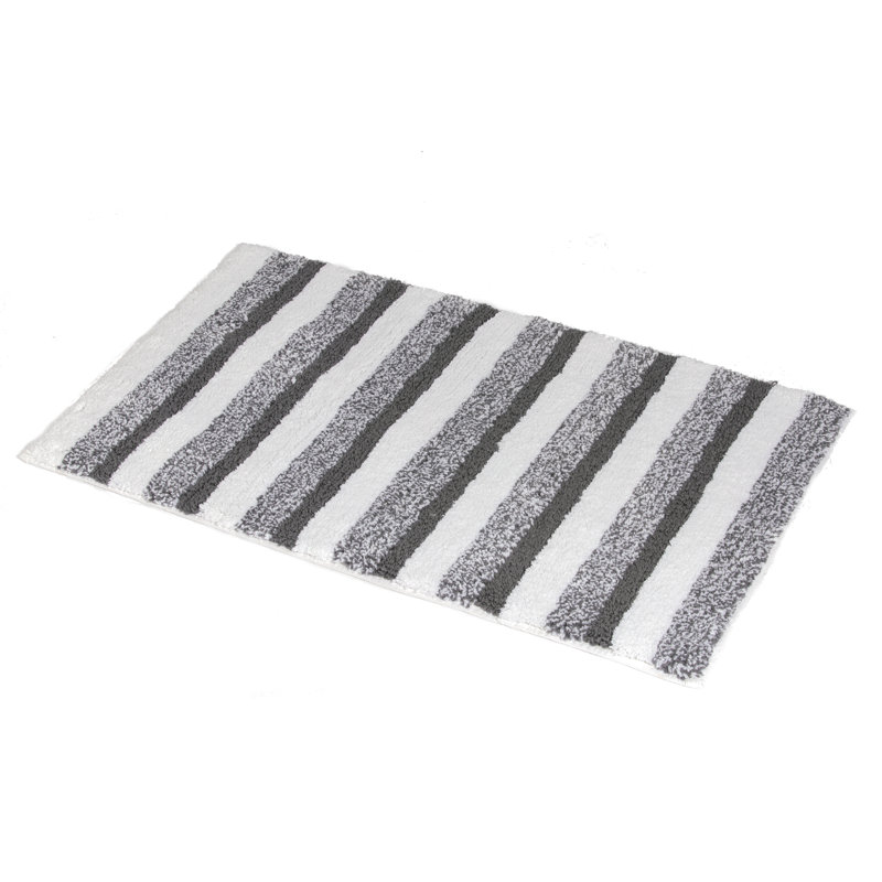 Milton Non-Slip Bath Mat, Grey/White