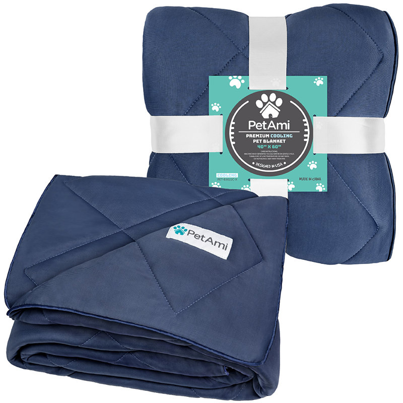 PET - B3022C Nylon rafraîchissant, 60 po x 40 po, Bleu marine