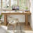 63'' Rustic Computer Desk for Home Office with Thick Wood Top