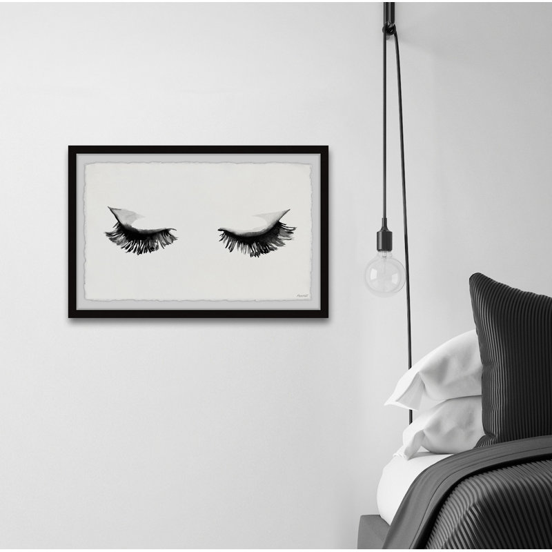 Full Lashes - Single Picture Frame Painting, 20cm H x 30cm W x 3.81cm D