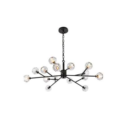 Luminaire suspendu sphérique spoutnik 15 lumières Alaiah