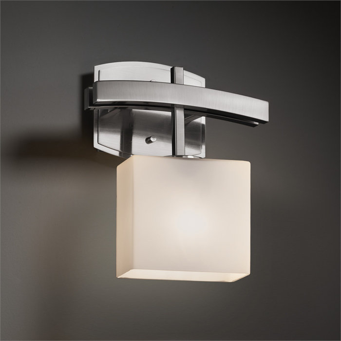 Casson LED Armed Sconce, Polished Chrome, Opal