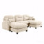 Canapé modulaire Basic, canapé modulaire en U avec repose-pieds, tissu en chenille de qualité supérieure, avec 2 coussins décoratifs, dossier rembourré en mousse à haute densité-1139256224