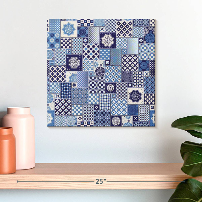 Avery Blue Geometric Patchwork