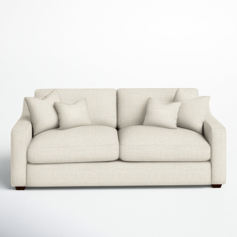 Rhodes Upholstered 94.5'' Sofa, Bevin Natural Linen Blend