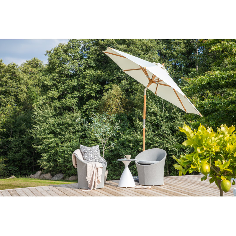 Malaya 250cm Parasol, White