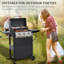 Barbecue au gaz propane liquide autoportant à 3 brûleurs avec brûleur latéral Sapphome