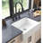 Matte Black Pull-Down Kitchen Tap - Exact Temperature And Flow Management, 360-Degree Rotating Nozzle, Brass Construction Bridge Style Faucet , Fine & Temp Spout, Solid