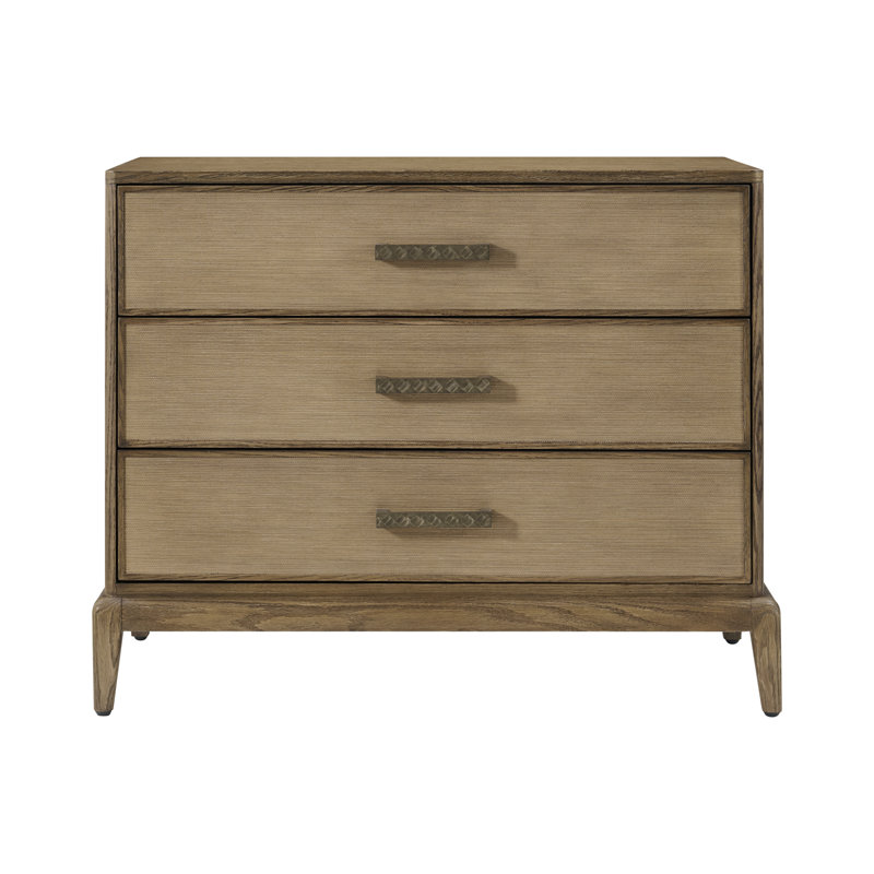 Worth Nightstand with Wallpaper, Tobacco