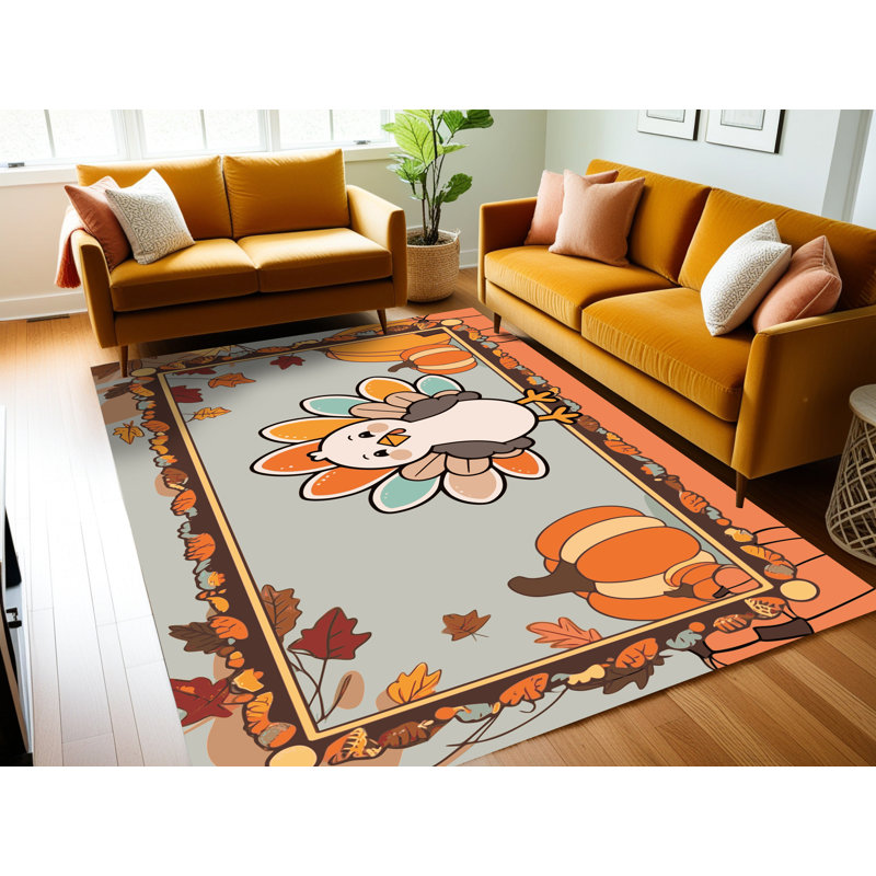 Tapis de Noël East Urban Home, Rectangle 6 pi x 9 pi