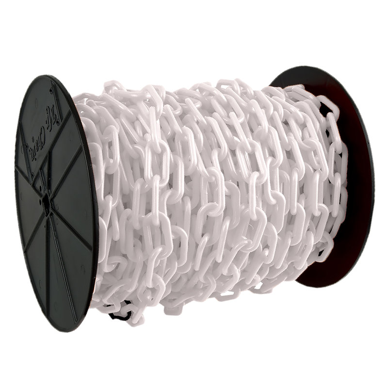 Enrouleur de chaîne en plastique, Blanc, H 1,1 po x l 3000 po x P 0,15 po