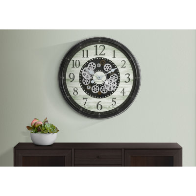 Round, Gear Mechanism, Large Oversized, Wall Clock