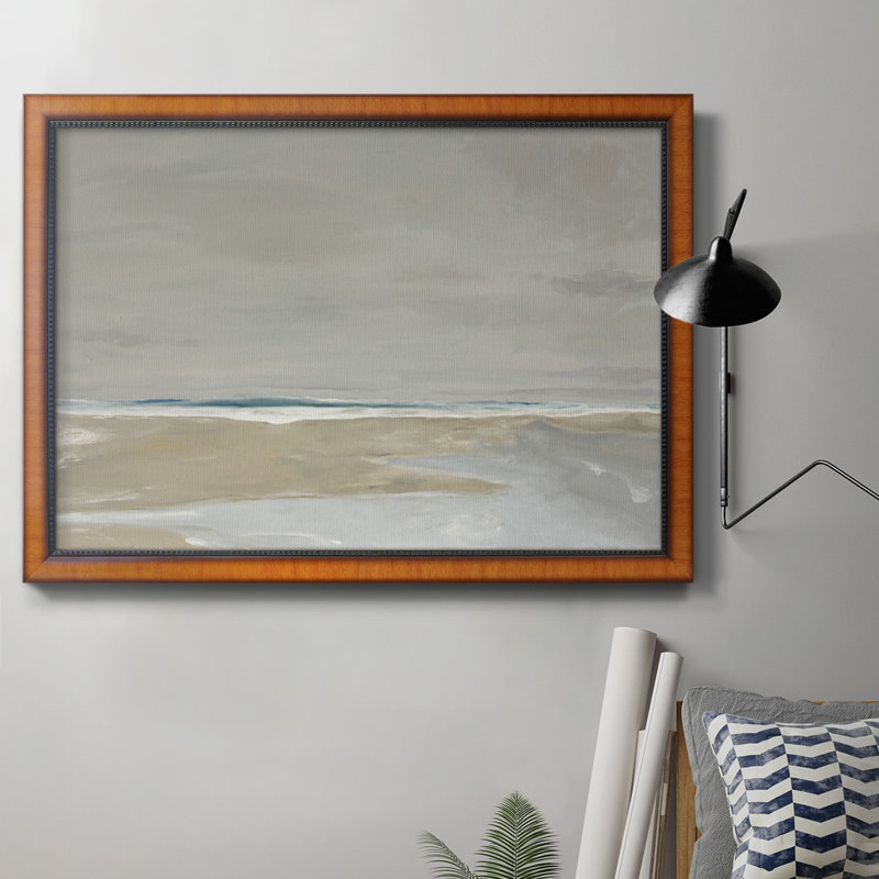 Côte de l'Oregon, H 36 po x l 24 po x P 2,5 po, Papier encadré brun, Pas de tapis