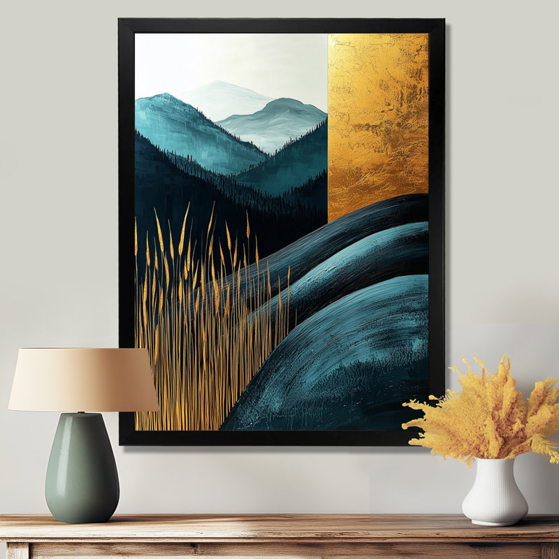 Sciotodale - Landscapes Canvas Wall Art, Black, 20" H x 12" W, Single Picture Framed Print