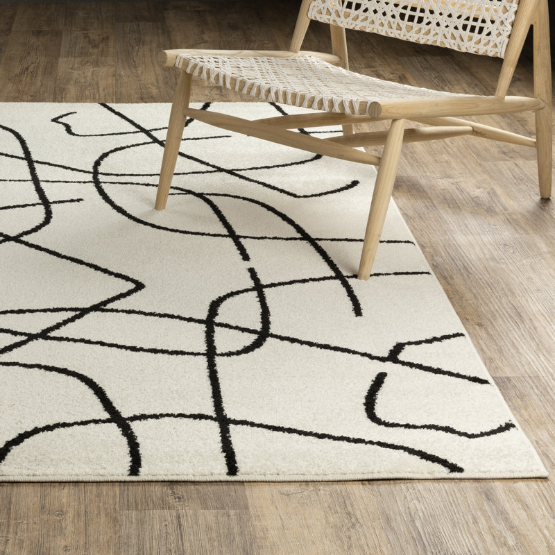 Tapis beige / noir Colesen, Rectangle 7 pi 10 po x 10 pi