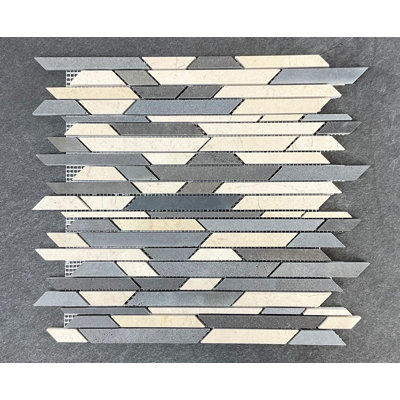 Carrelage mosaïque Crema Marfil and Grey Marble