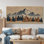 «White and Brown Morocco Berber Mountains - Mountains Wall Art, White Landscape», reproduction d'art sur toile