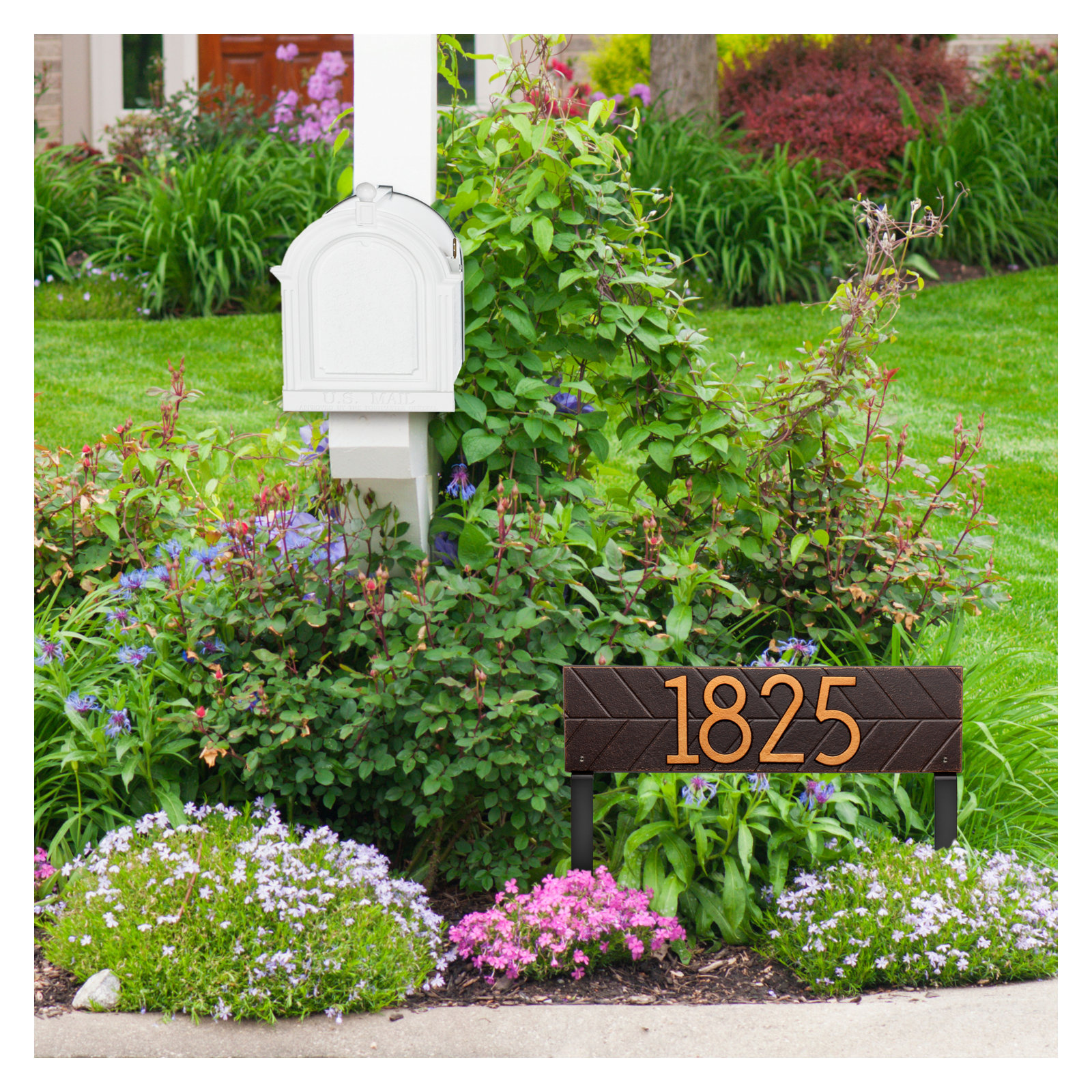 Mid-century Modern Herringbone Lawn, Oil Rubbed Bronze, Yes