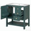 Meuble-lavabo simple 30 po avec plateau en céramique Deshong-366978332