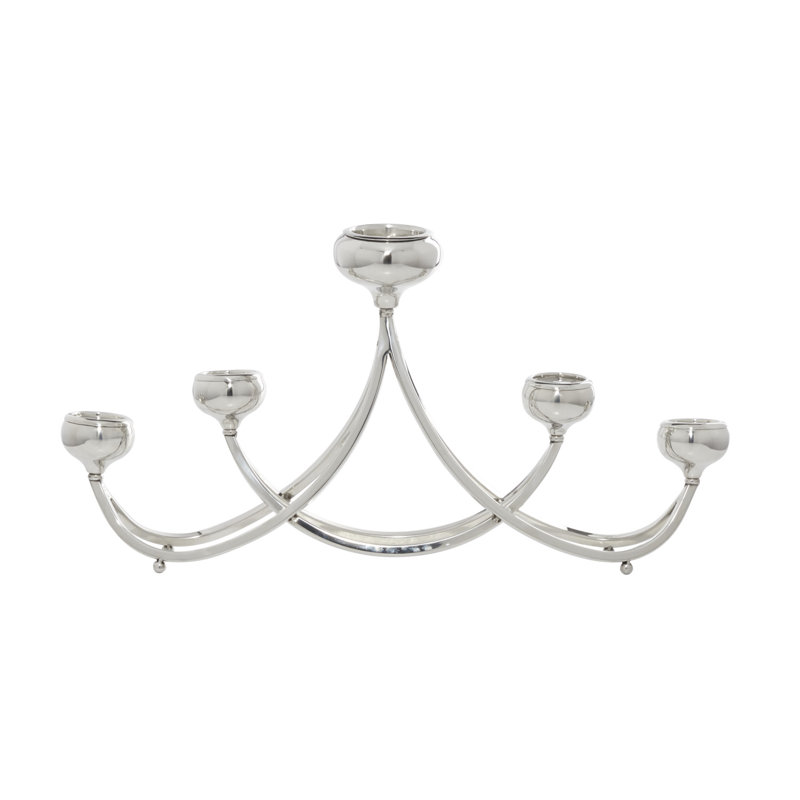 15.3'' H Stainless Steel Tabletop Candelabra