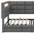 Upholstered Daybed With Storage 2 Drawers And Charging Station, Day Bed Frame With LED Lights And Storage Headboard-604348931