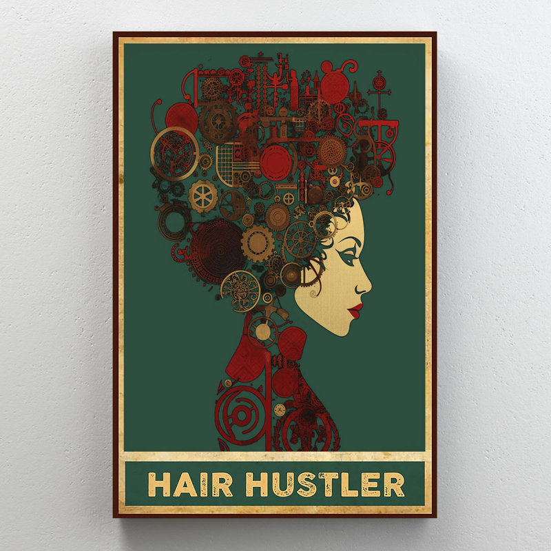 Hair Hustler - 1 pièce, impression rectangulaire, H 36 po x l 24 po x P 1,25 po