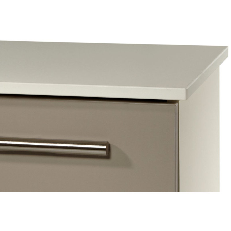 Fully Assembled Lyman Dressing Table, Mushroom/Vanilla