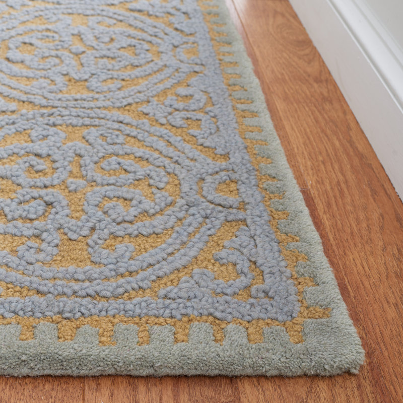 Sadik Hand Tufted Wool Geometric Rug, Rectangle 10' x 14'